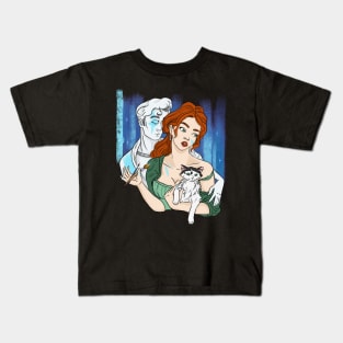 Art Inspiration Muse with Cat Kids T-Shirt